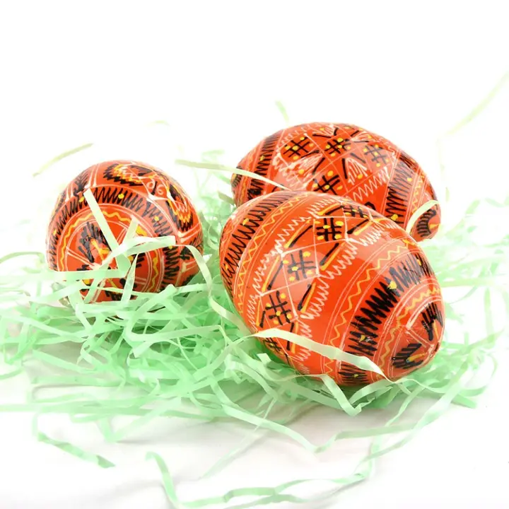 Orange Pysanky Eggs (3)