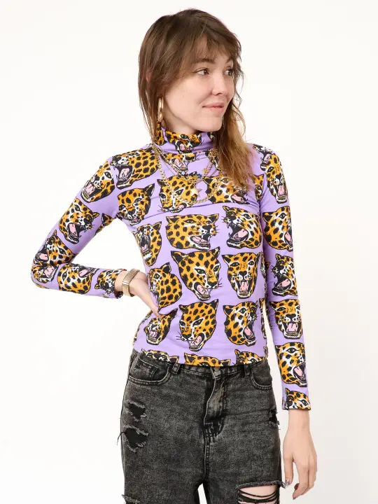 Turtleneck Cheetah Head
