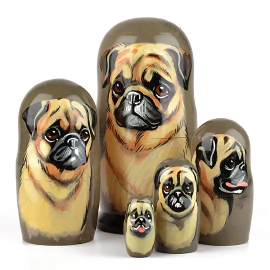 Pug Dog Nesting Doll