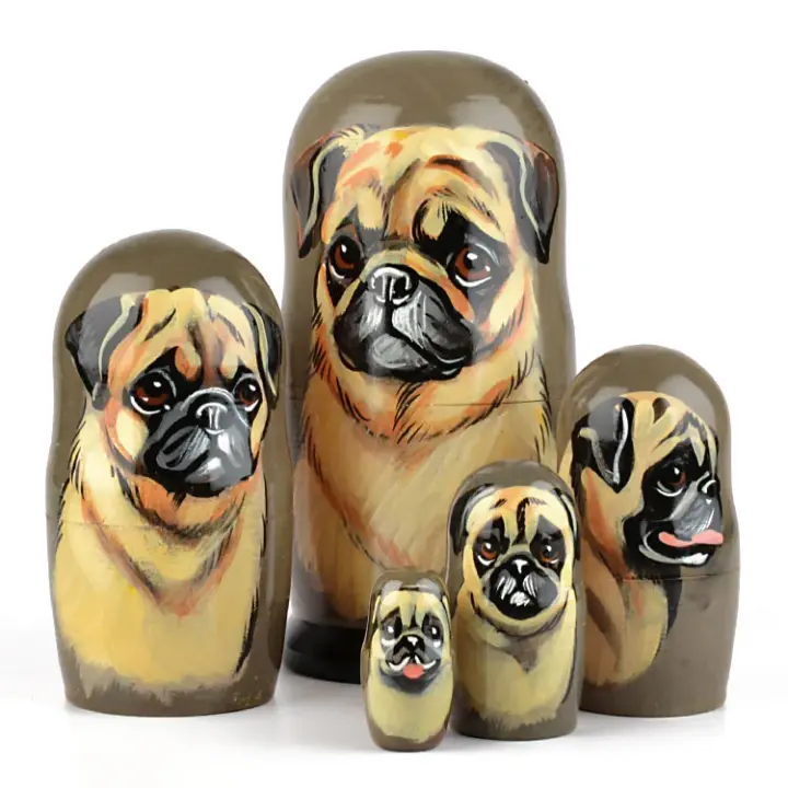 Pug Dog Nesting Doll