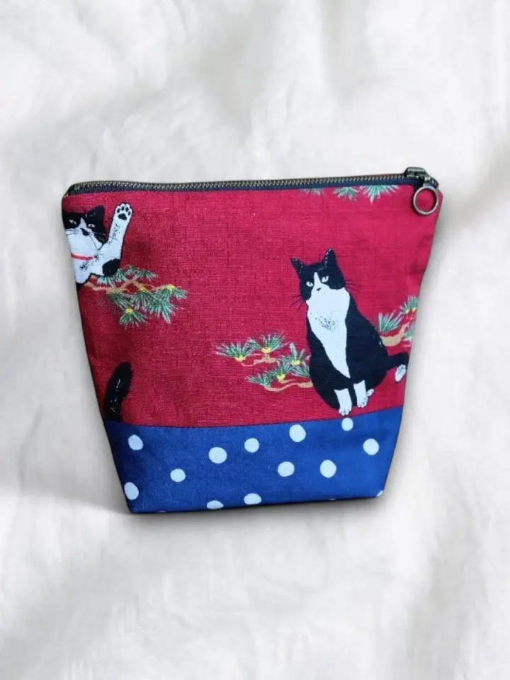 Large Makeup & Storage Bag (Blue Polka-Dot Fabric Update)