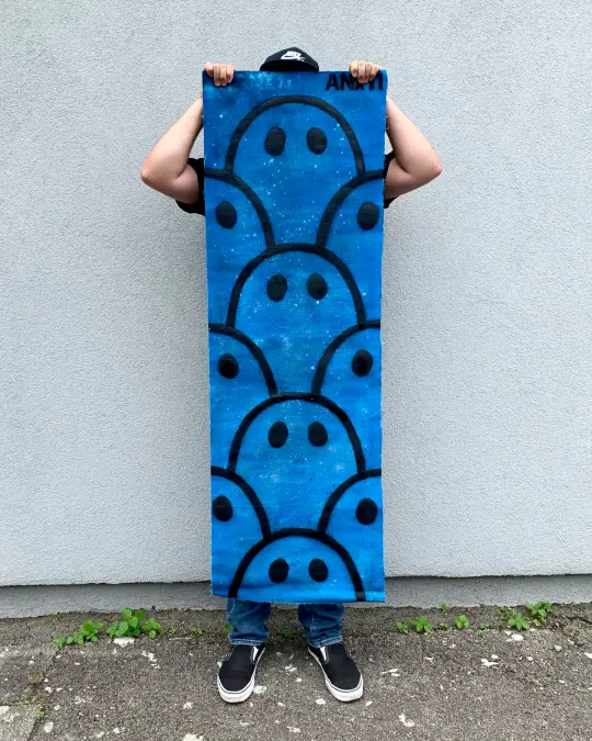 ANXTI’s “House of Anxiety” Banner Painting