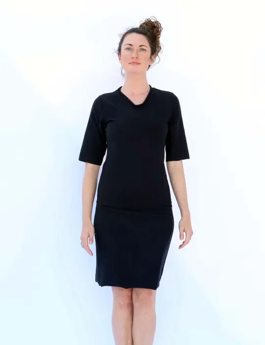 V-Neck Pencil Short Dress