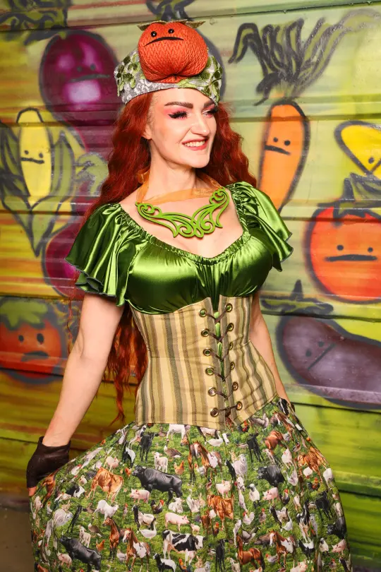 Petite Wench in Olive Stripe - The Hoedown Throwdown Collection