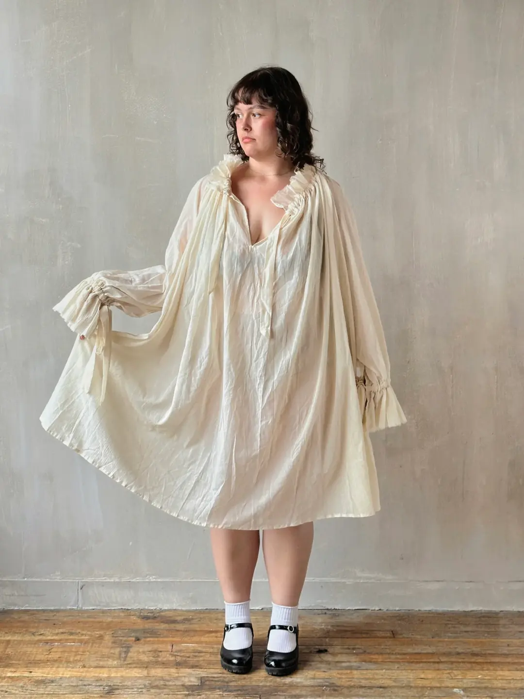 Maxi Alchemist Chemise in Parchment Cotton Gauze (In Stock)