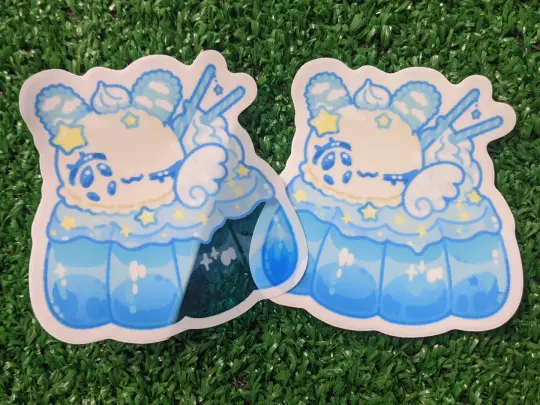 july 2025 "angelic cafe" die cut sticker