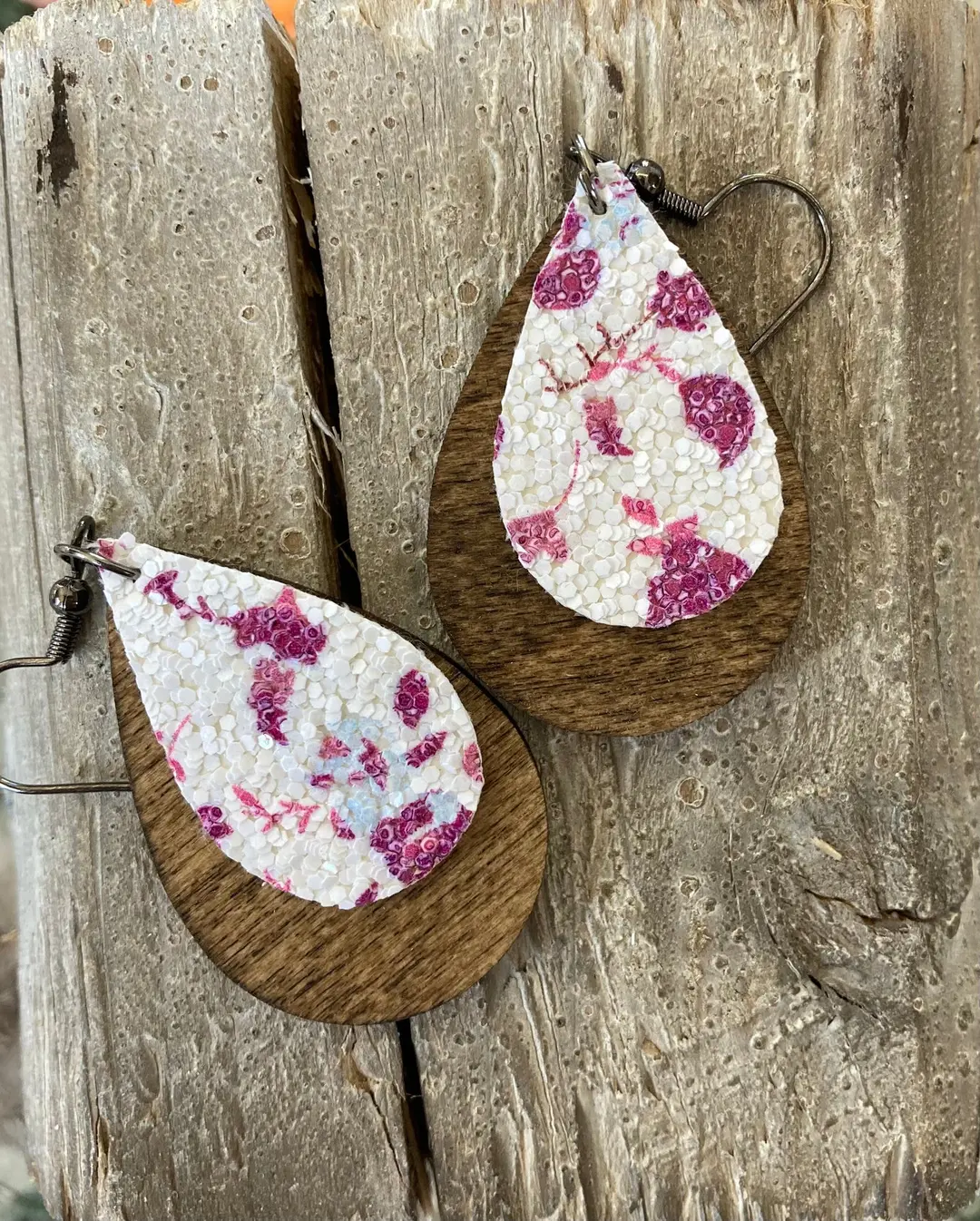 Teardrop with Leather Dangle