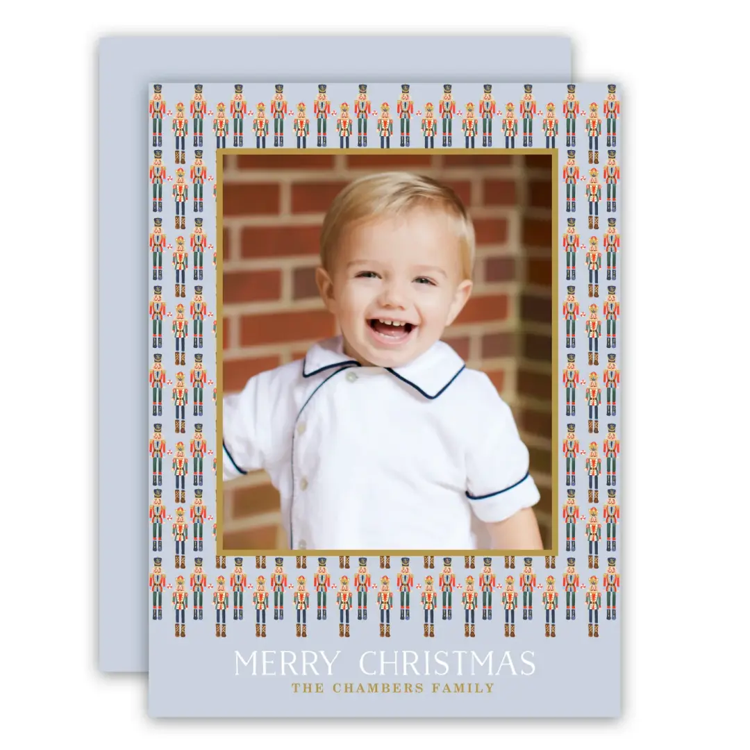 Watercolor Nutcracker Soldier Holiday Card #4