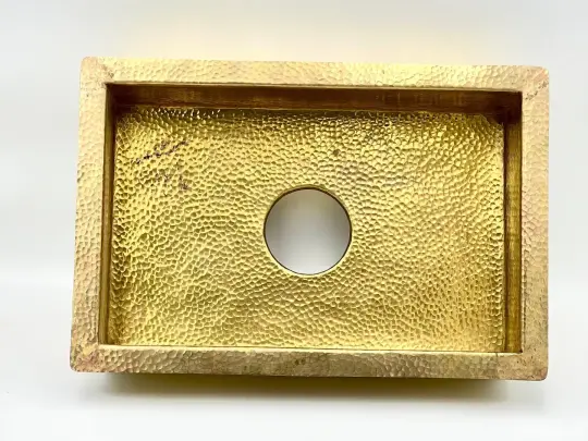 Unlacquered Brass Kitchen Sink