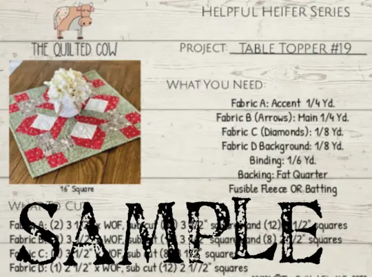 Helpful Heifer Table Topper #19