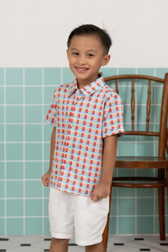 Little Man Shirt - Haven Coral