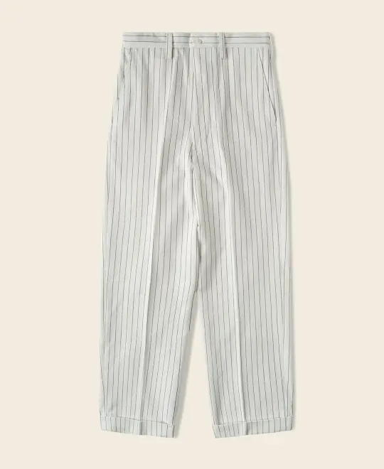 Lot 955 1950s Motorcycle Mechanic Stripe Work Pants - White