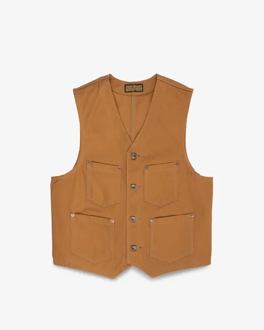 17oz Cotton Duck Work Vest - Brown