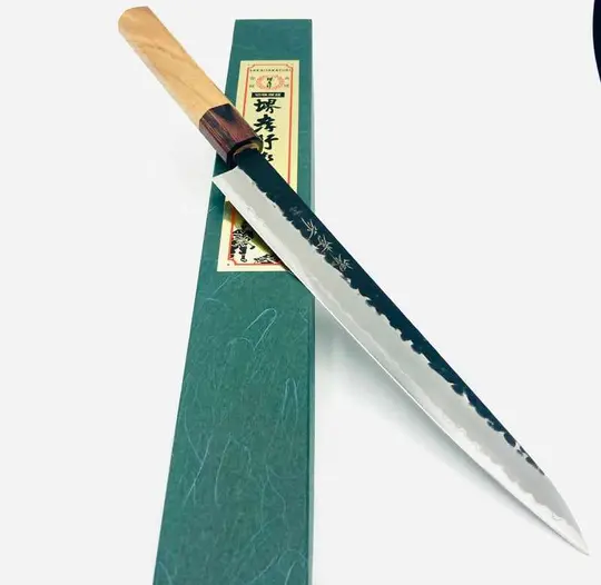 Sakai Takayuki Stainless Clad Aogami Super Steel 240mm Sujihiki Slicer