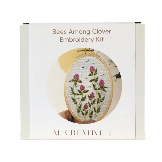 Bees Among Clover Embroidery Kit