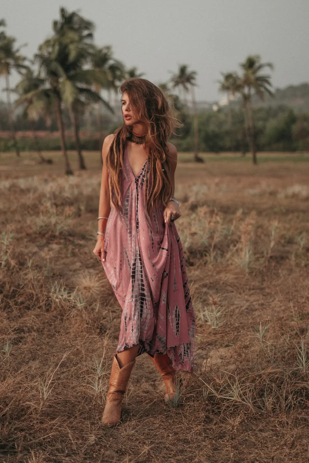 Flamingo Tie Dye Dress Naria
