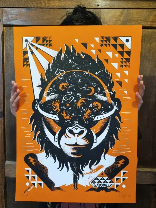 LE GORILLE (affiche  sérigraphiée)