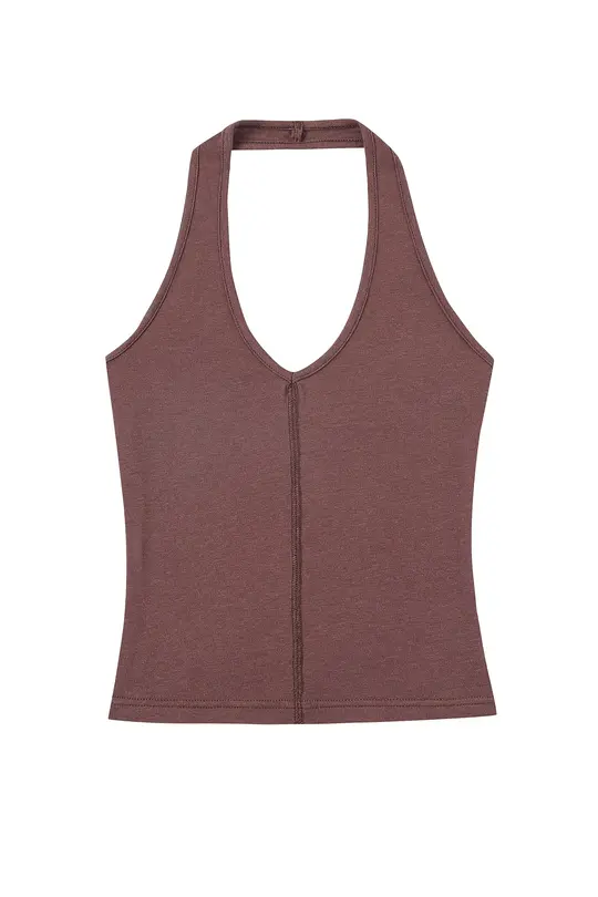 Wet T-shirt Contest V Halter Top Hot Coco