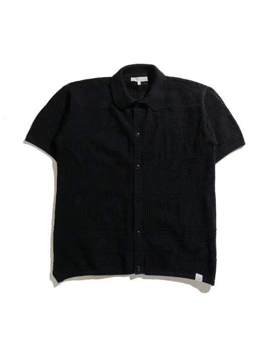 Merz B. Schwanen KNITSHIRT01 Crochet Shirt Deep Black