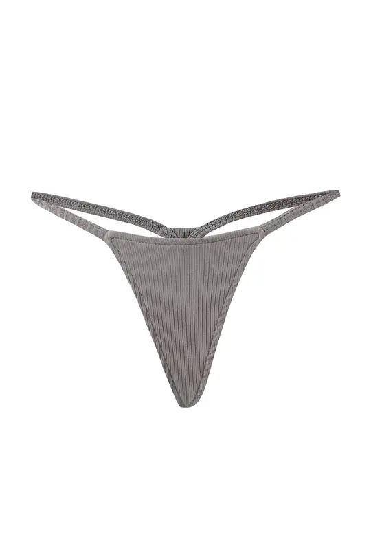 Tencel Rib Micro Thong Gray