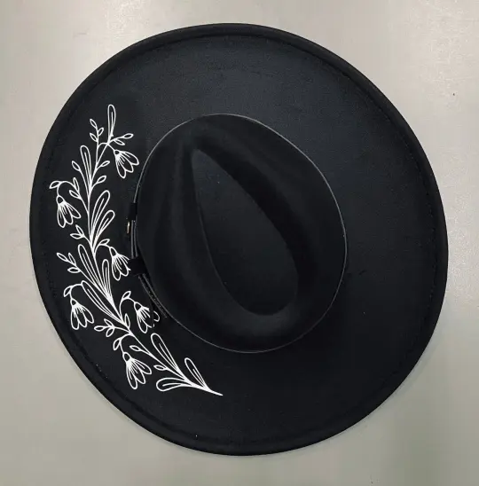 Snowdrops Vegan Felt XL Brim Gothic Hat