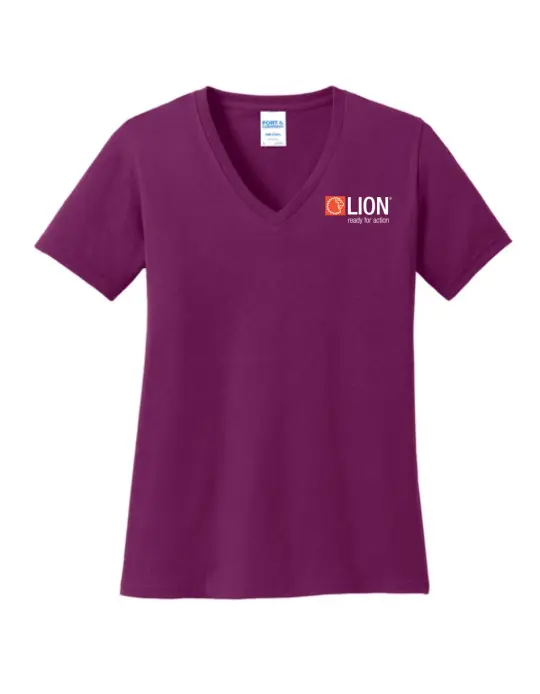Lion Group LPC54V Ladies V-Neck Short Sleeve Tee