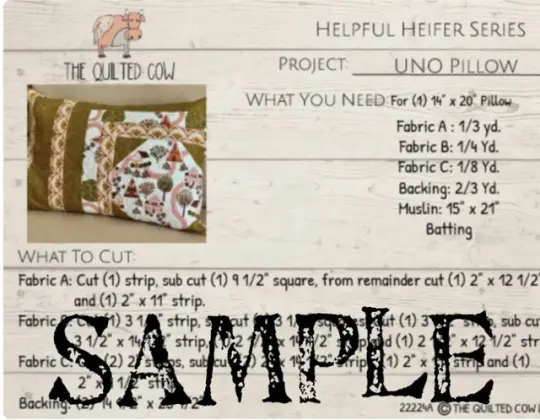 Helpful Heifer Uno Pillow