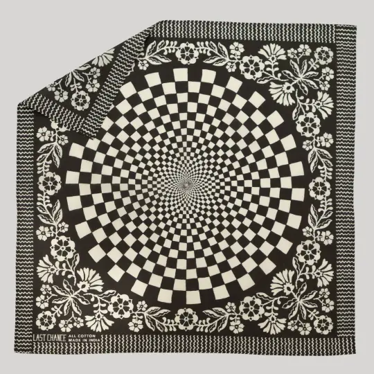 Cotton Sundial Bandana | Faded Black