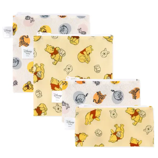 Reusable Snack Bag 4 Pack: Pooh Bear + Friends