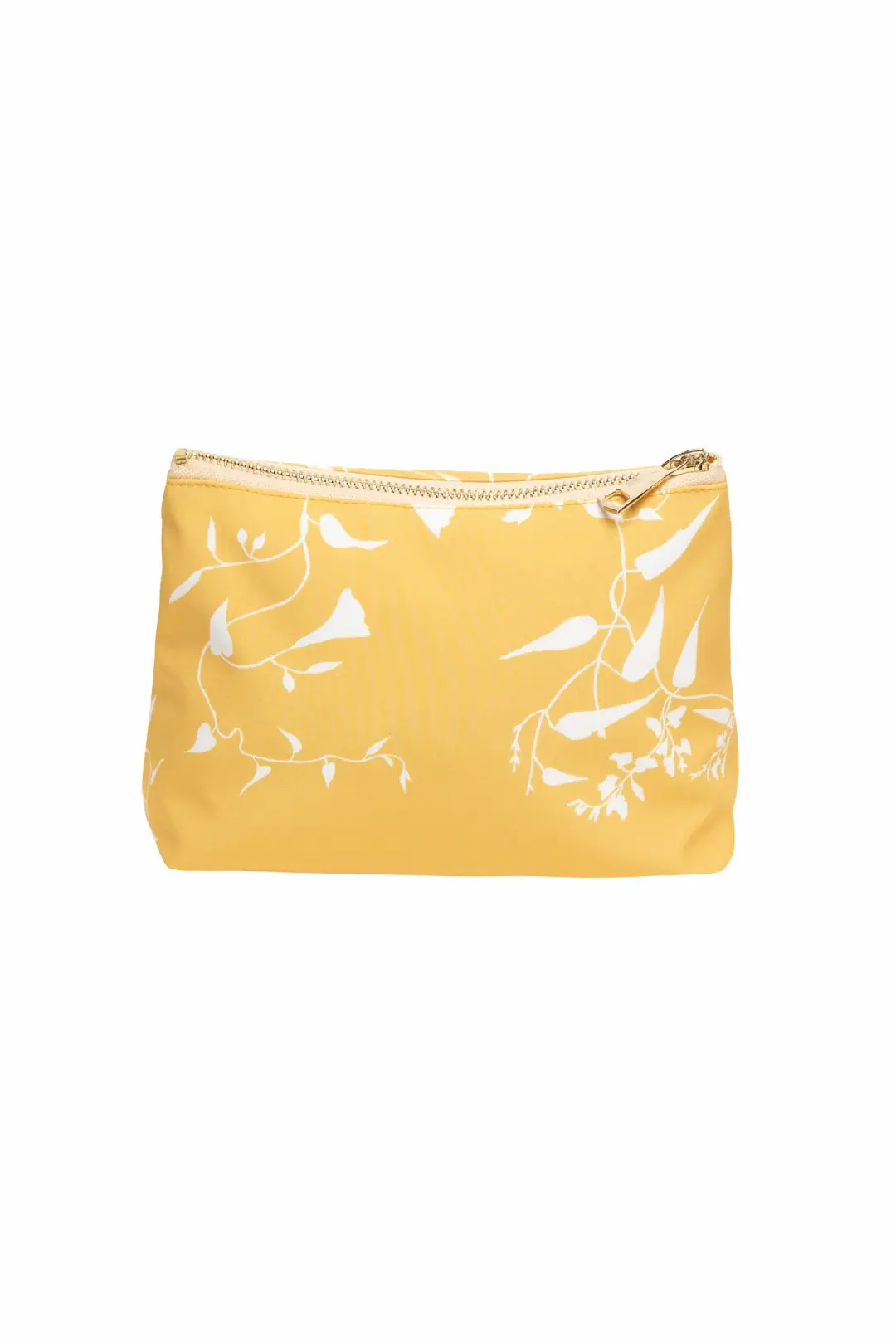 Yellow Makeup Bag with Floral Print | Majestic Yellow