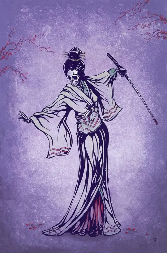 Rise of the Geisha Canvas Print - Japanese Samurai Art by David Lozeau