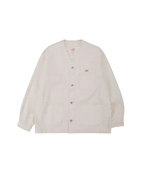 Danton Katsuragi Collarless Jacket Ecru