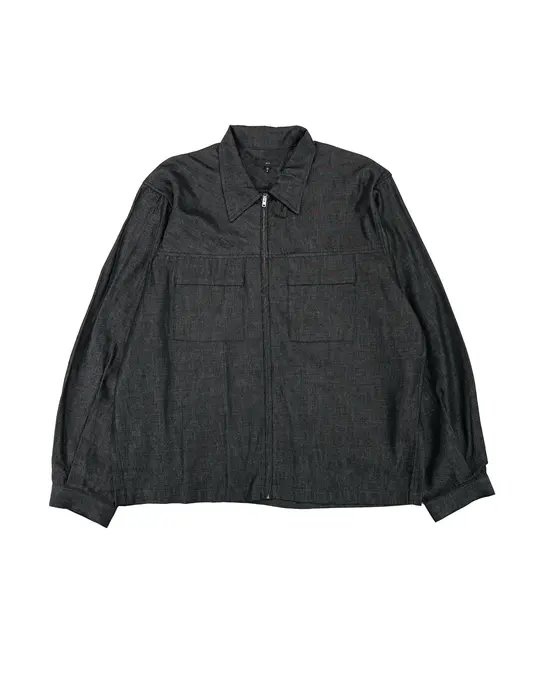Lady White Co. Joliet Zip Shirt Black Chambray
