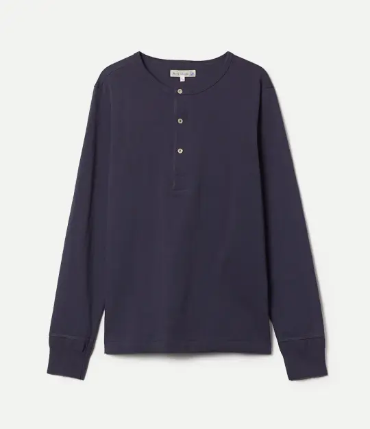 206 Loopwheeled Classic Fit Midweight Long Sleeve Henley