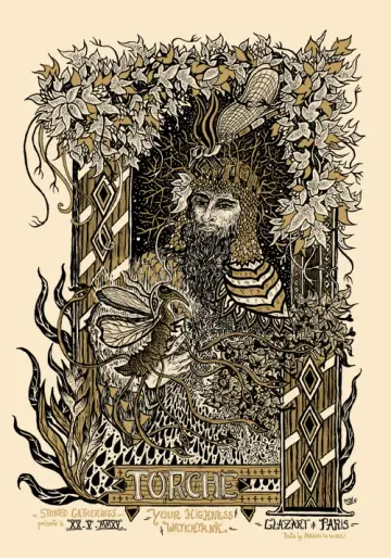 TORCHE + YOUR HIGHNESS + WATERTANK screenprinted poster