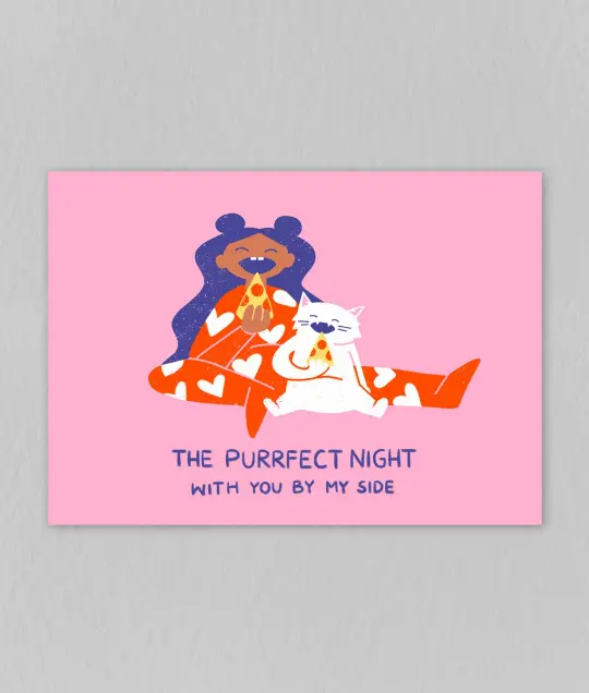 Postcard "Purrfect Night"