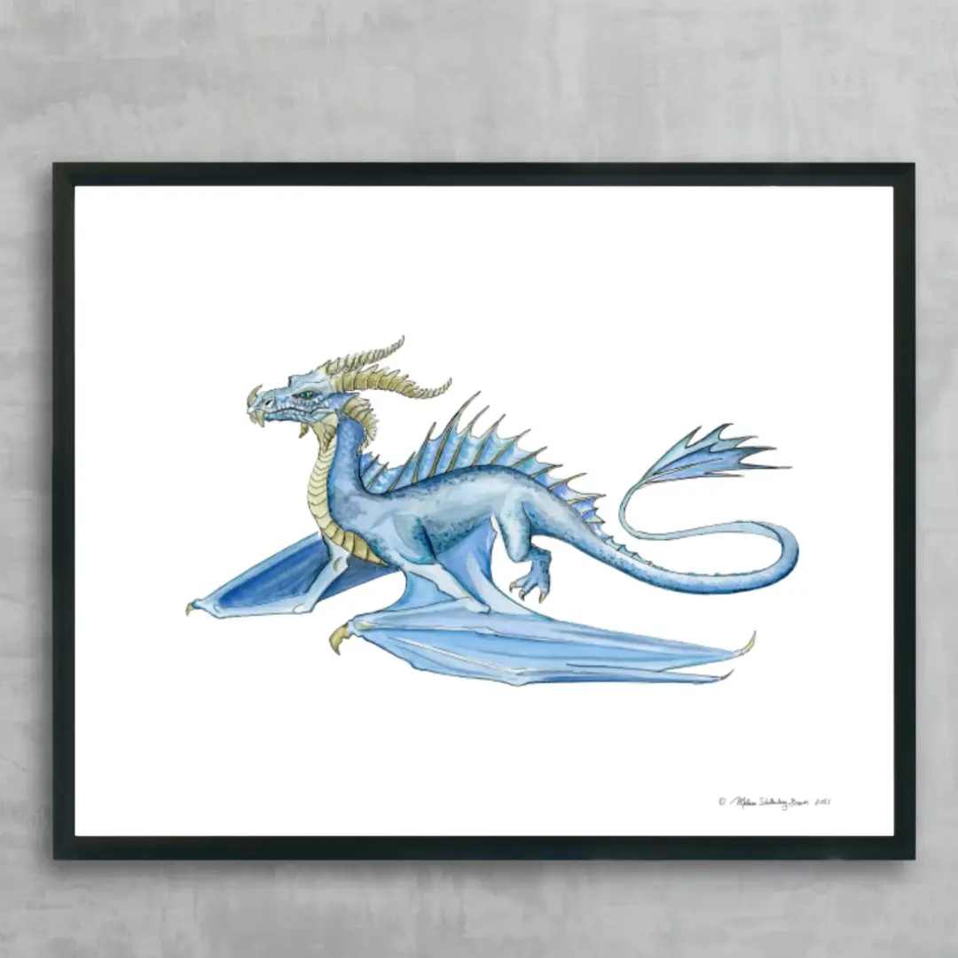 Blue Dragon Fine Art Print