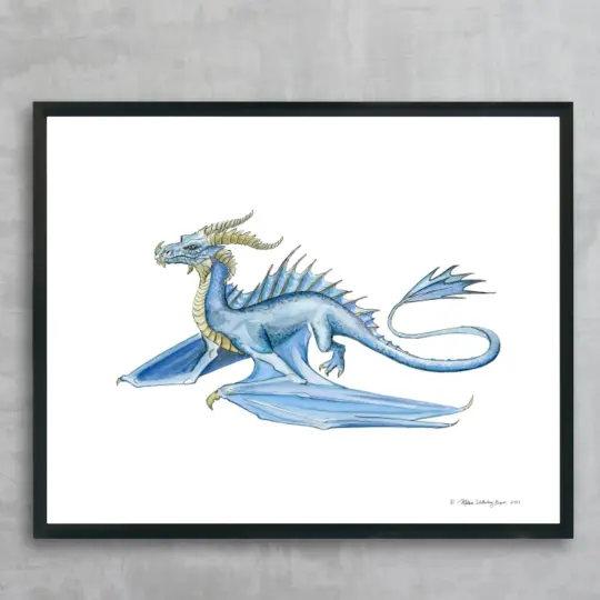 Blue Dragon Fine Art Print