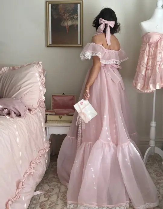 Sweet Tulle Puffy Women's Prom Gown Blush Pink Waist Fitted Maxi Evening Dress Birthday Dress — Fall Outfit 2026 New  RS3296