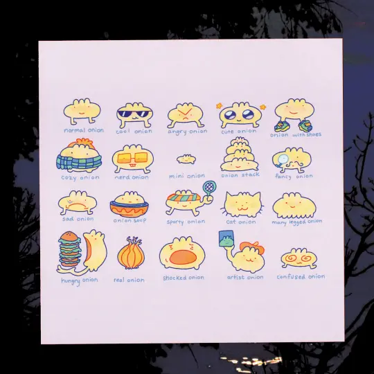 many onions print