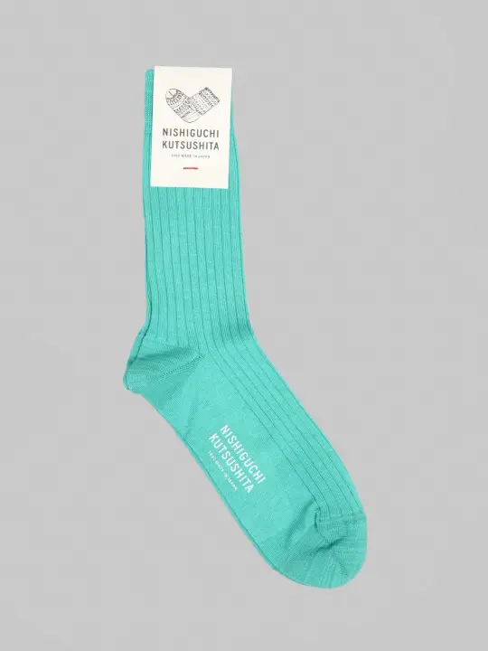 Nishiguchi  Kutsushita Silk Cotton Ribbed Socks Cast Iron Railings