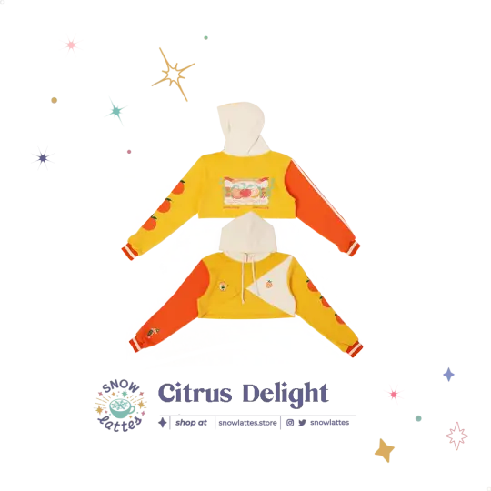 Citrus Delights Cropped Hoodie
