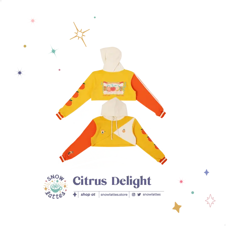 Citrus Delights Cropped Hoodie