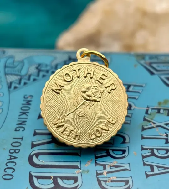 Vintage Brass Mother Pendant