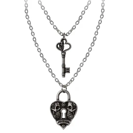 Key to Eternity Couples Pendants in Antiqued Pewter
