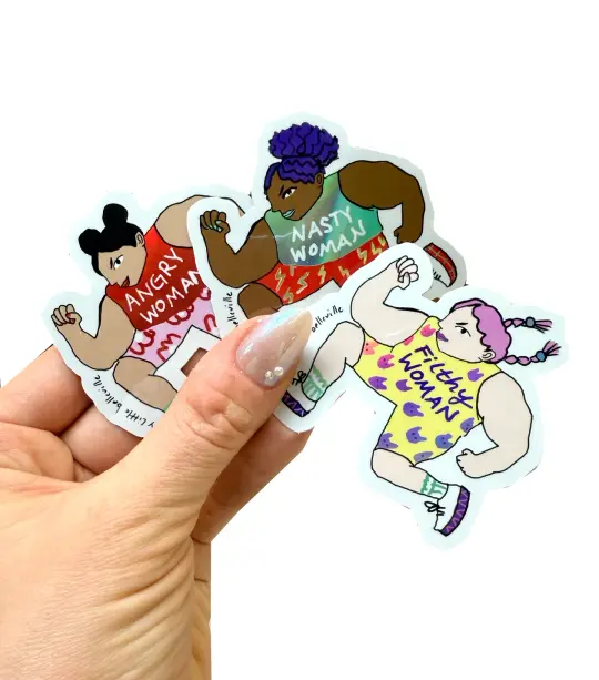 Nasty Angry Filthy Woman Stickers