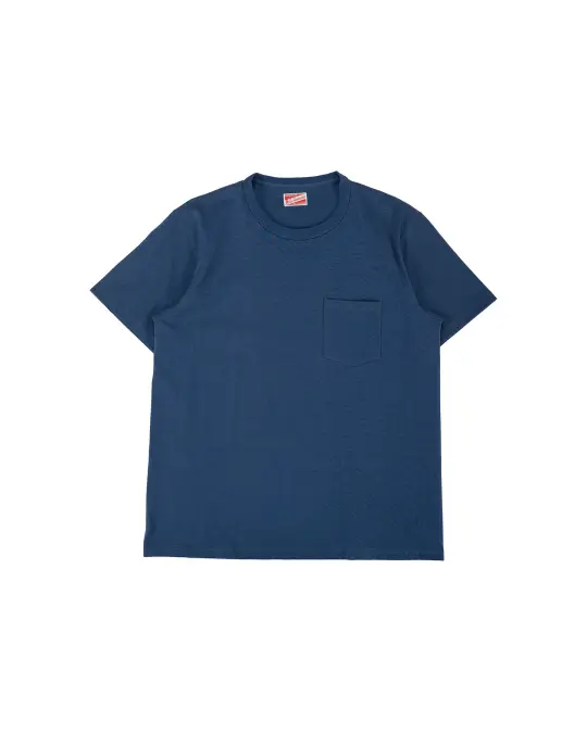 The Real McCoy's MC22006 Pocket Tee Marine Blue