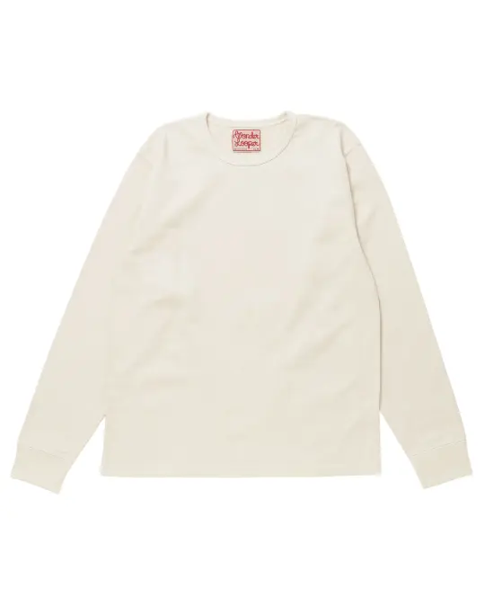 Double Heavyweight Long Sleeve T-shirt - Ecru