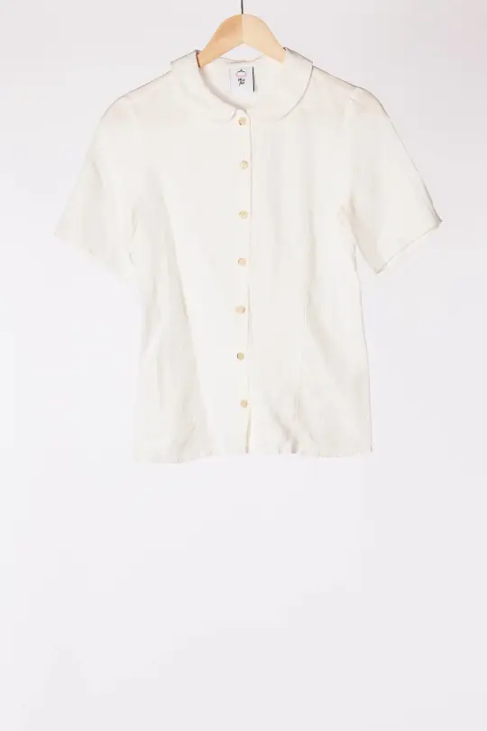 Classic Shirt, Short Sleeve, White Magnolia
