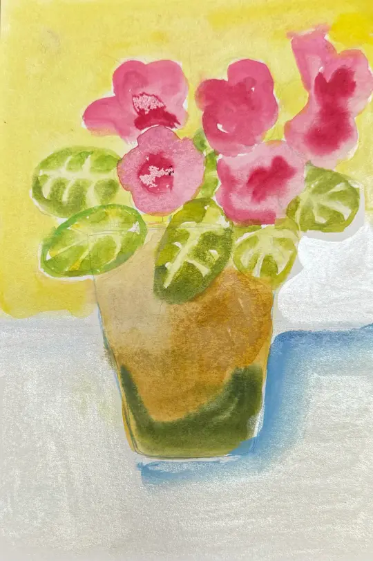 2 Small Watercolors  6"x9" on Paper
